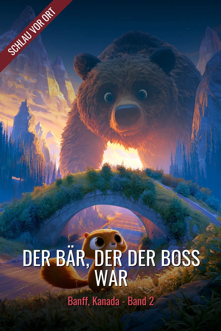 Buchcover: Der Bär, der der Boss war – Kinderbuch über Banff