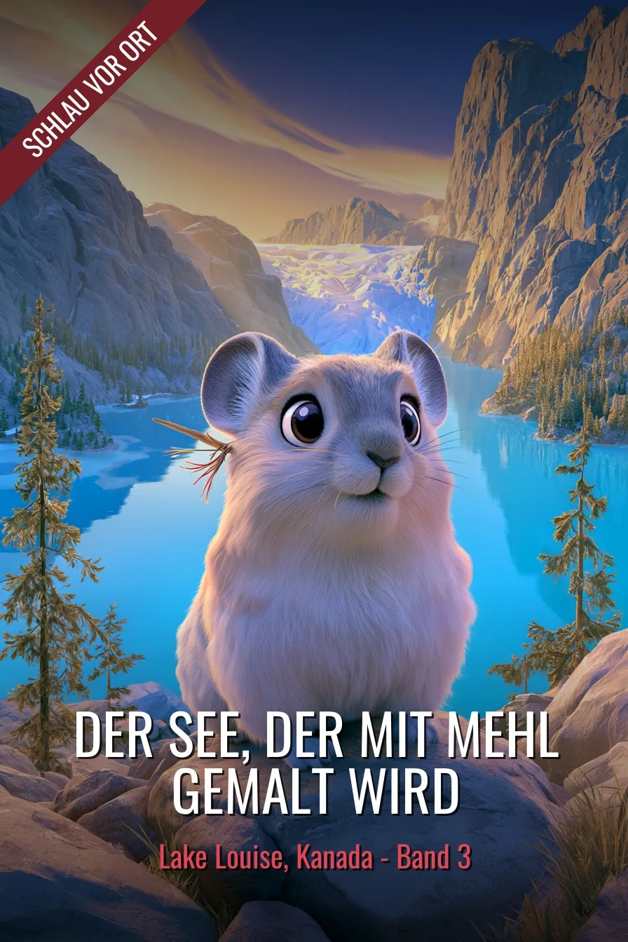 Buchcover: Der See, der mit Mehl gemalt wird – Kinderbuch über Lake Louise