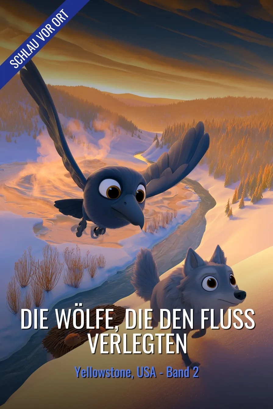 Buchcover: Die Wölfe, die den Fluss verlegten – Kinderbuch über Yellowstone
