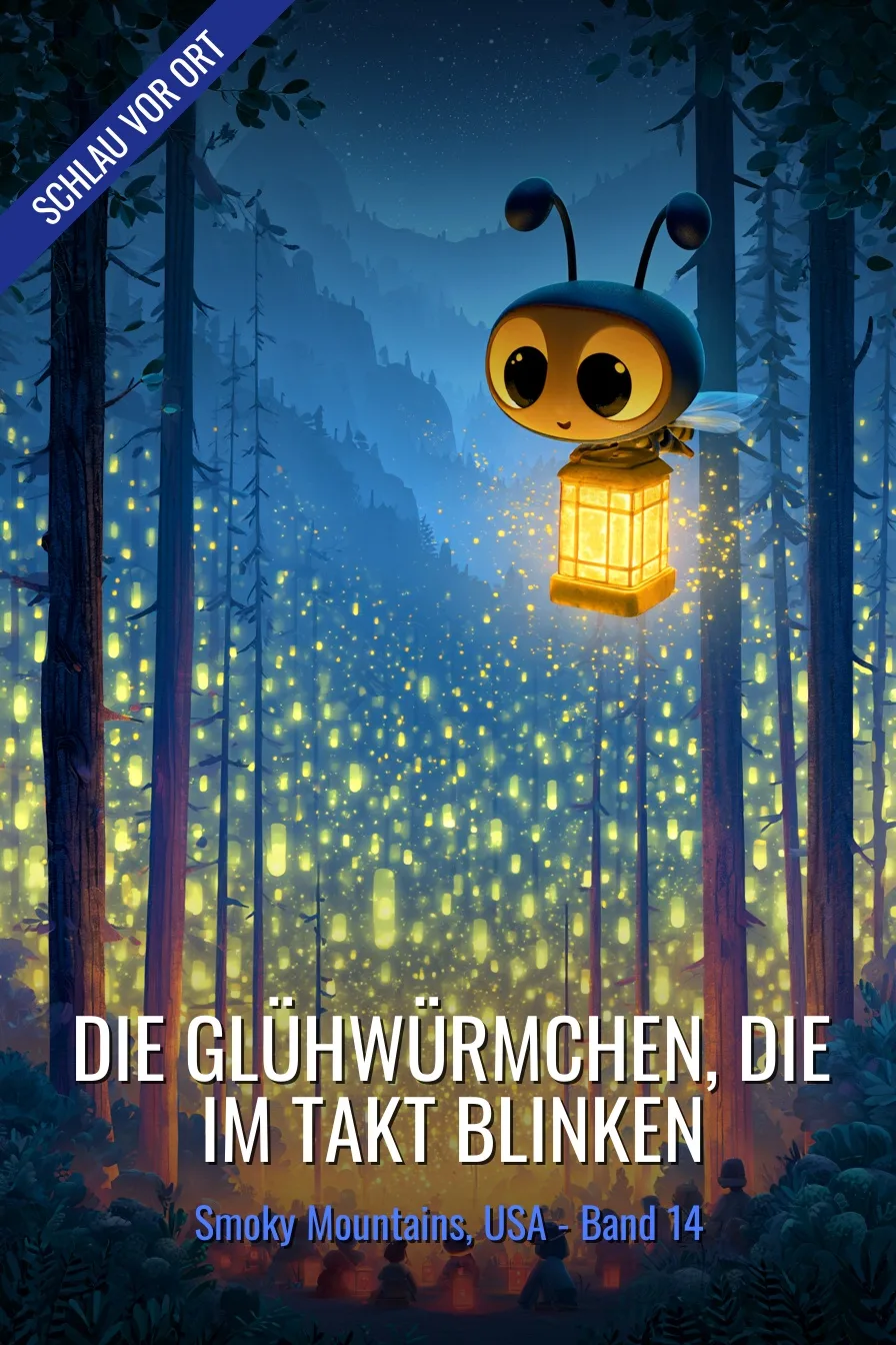 Buchcover: Die Glühwürmchen, die im Takt blinken – Kinderbuch über Smoky Mountains