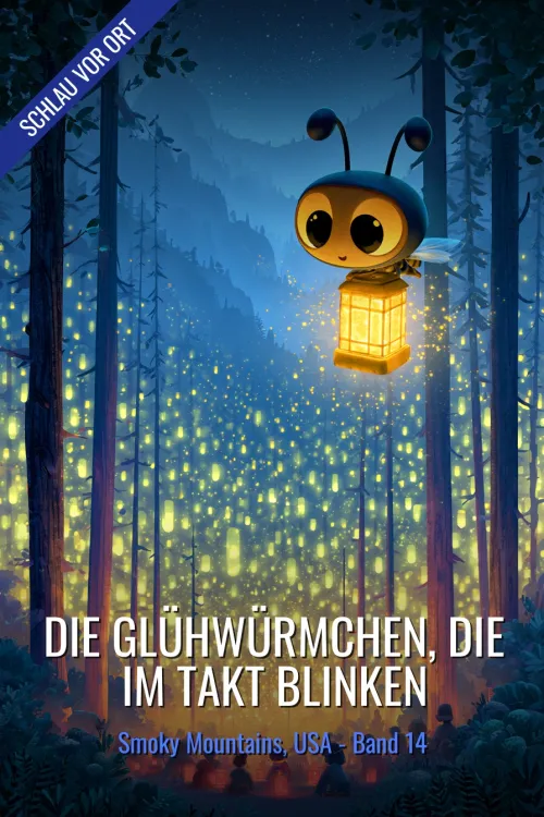 Die Glühwürmchen, die im Takt blinken