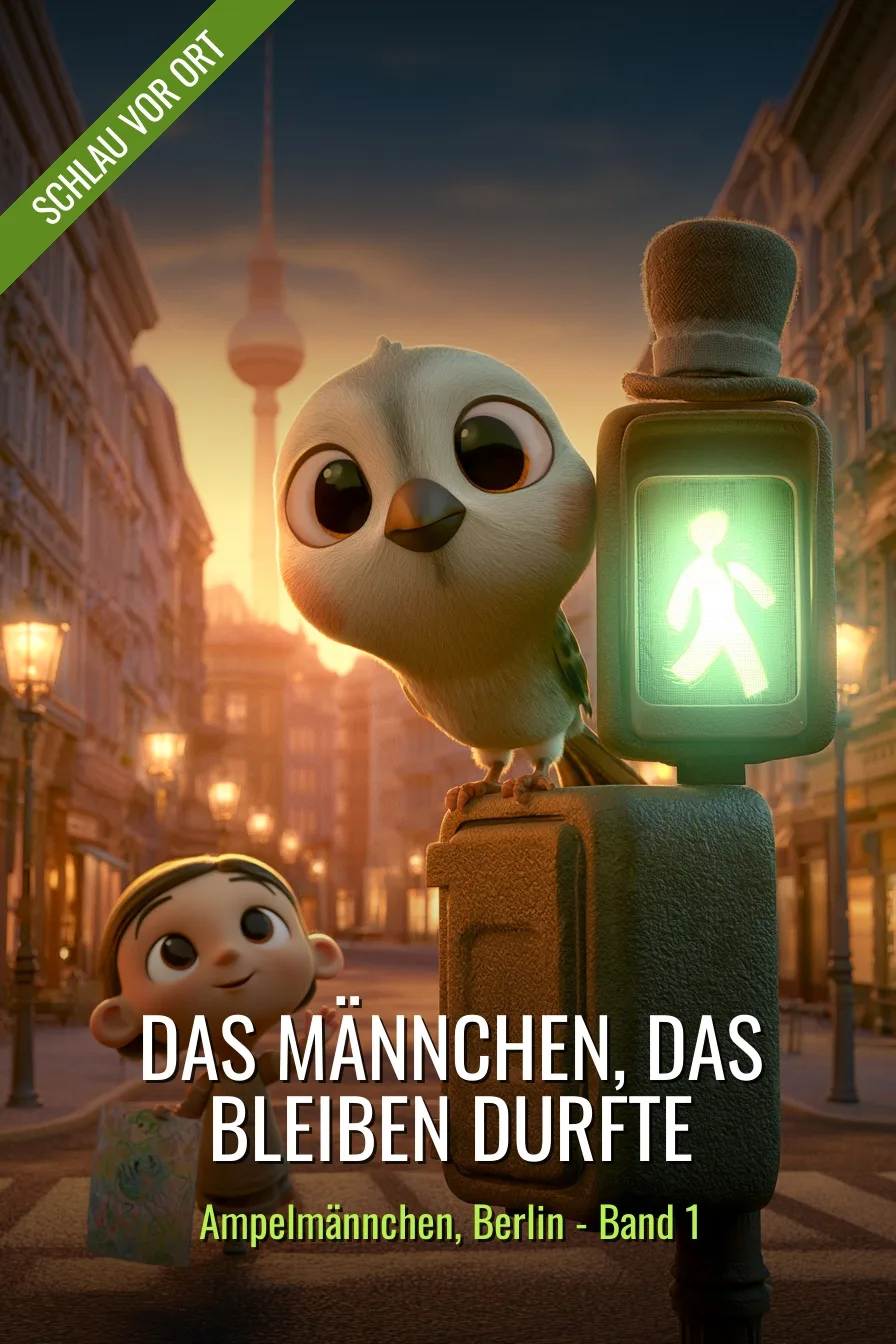 Buchcover: Das Männchen, das bleiben durfte – Kinderbuch über Ampelmännchen