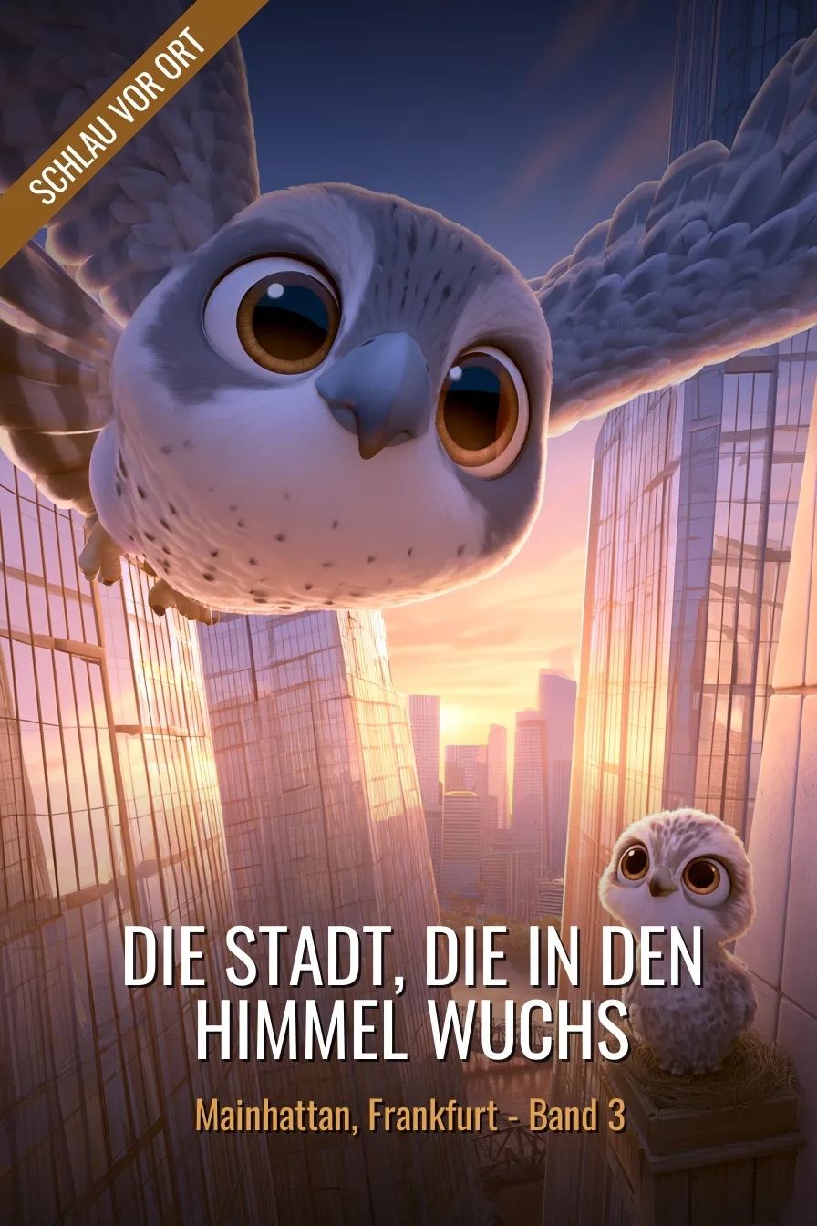 Buchcover: Die Stadt, die in den Himmel wuchs – Kinderbuch über Mainhattan
