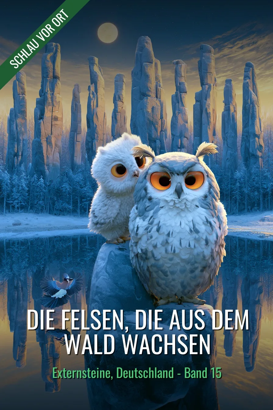 Buchcover: Die Felsen, die aus dem Wald wachsen – Kinderbuch über Externsteine