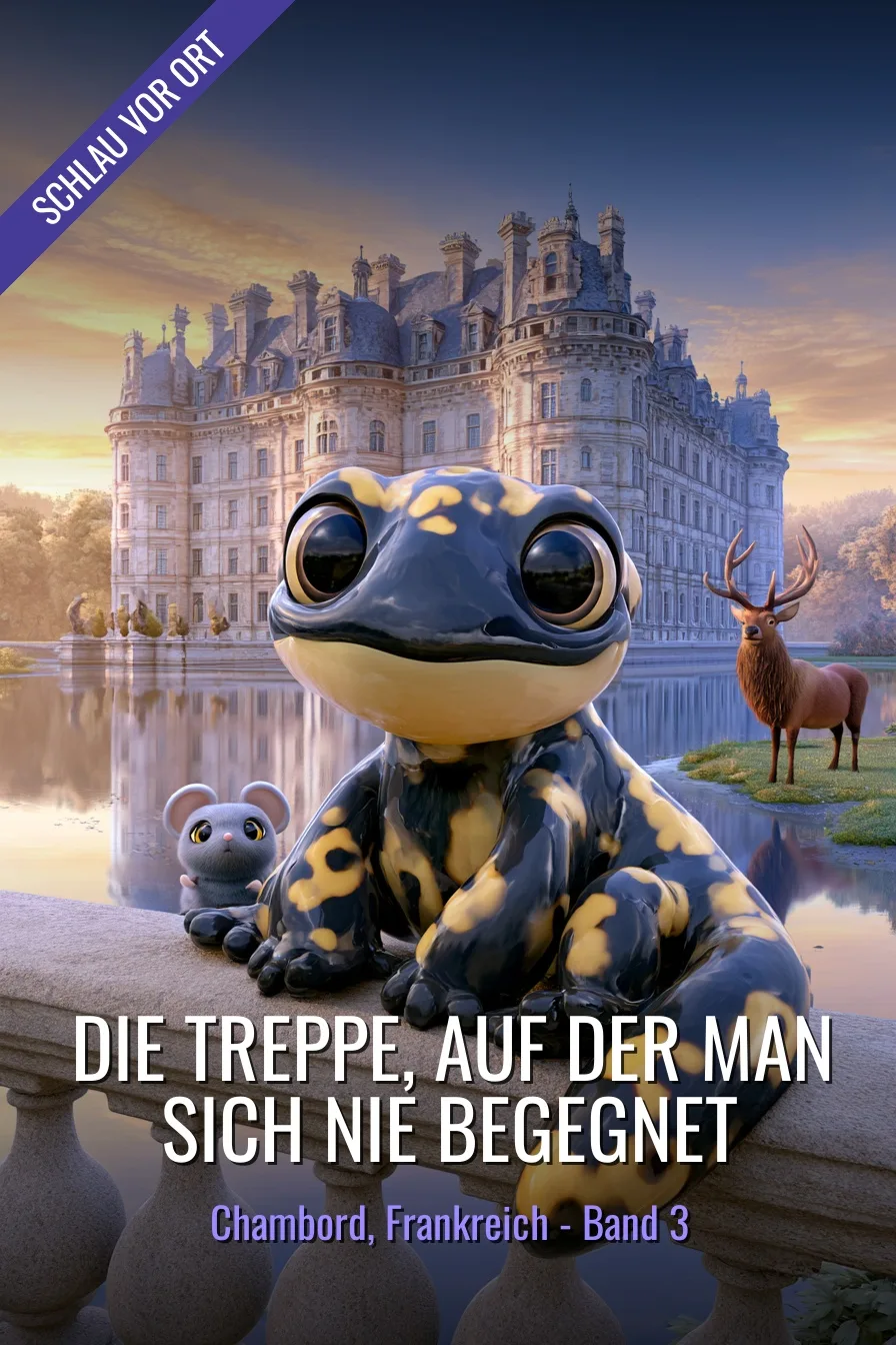 Buchcover: Die Treppe, auf der man sich nie begegnet – Kinderbuch über Chambord