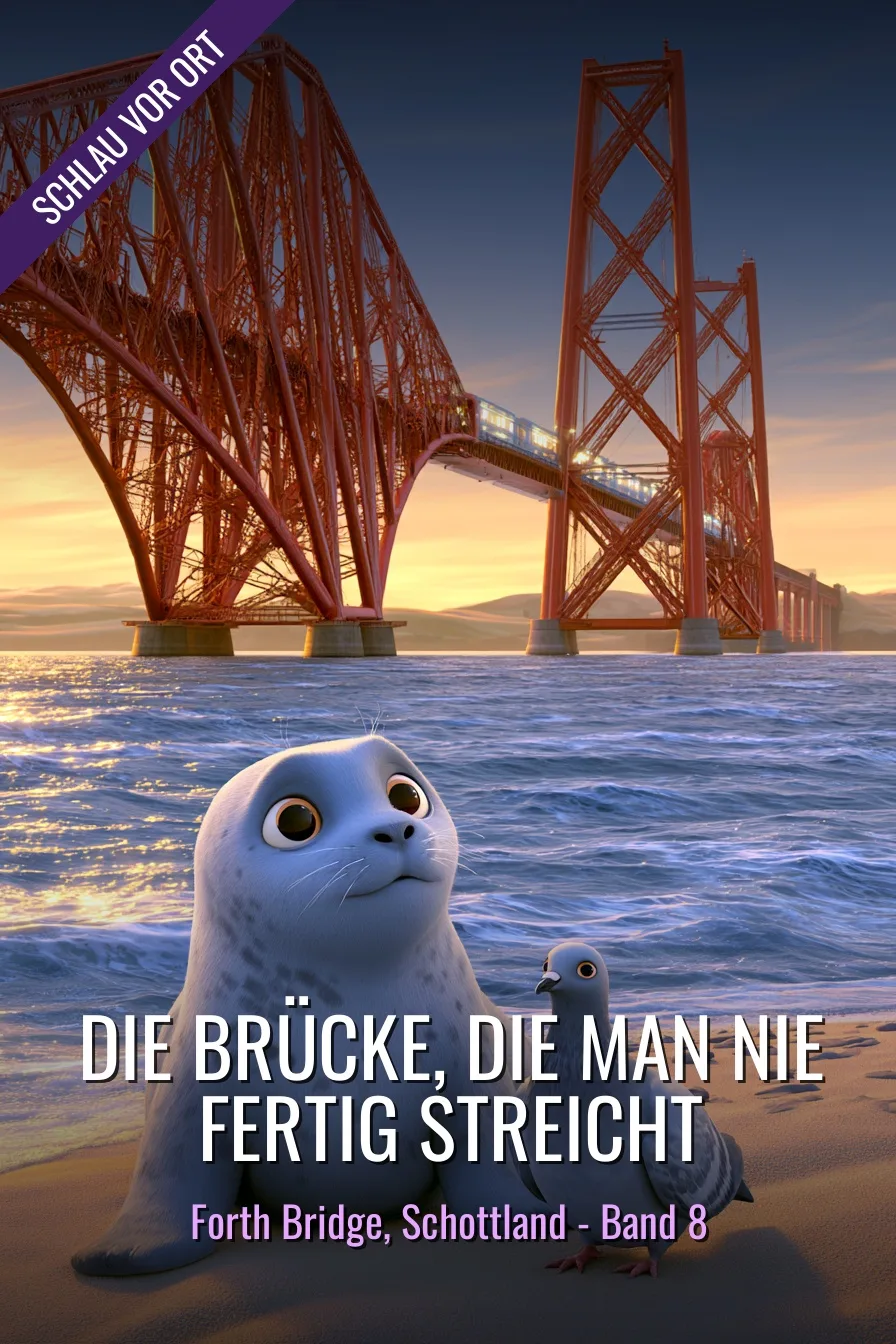 Buchcover: Die Brücke, die man nie fertig streicht – Kinderbuch über Forth Bridge