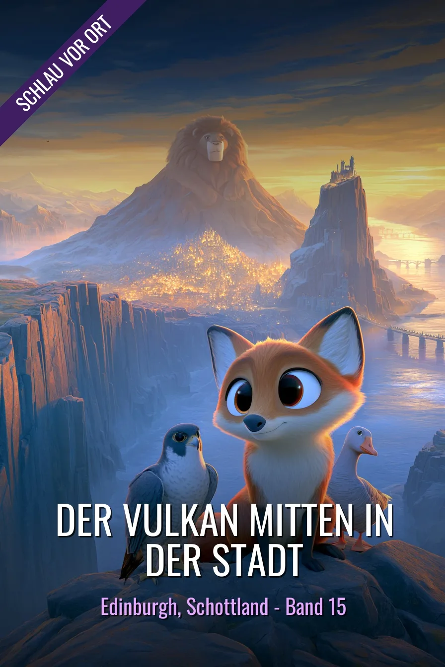 Buchcover: Der Vulkan mitten in der Stadt – Kinderbuch über Arthur's Seat