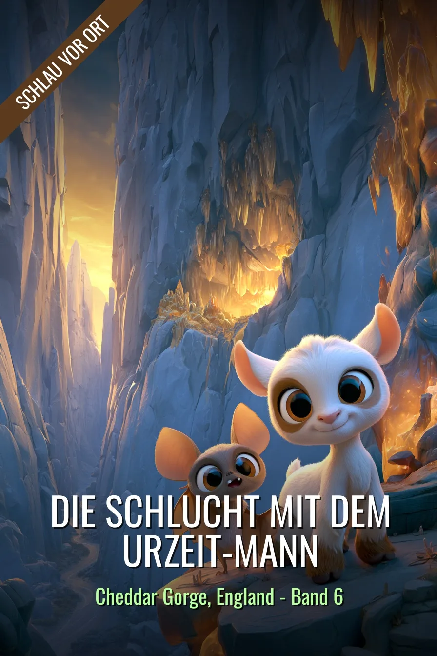 Buchcover: Die Schlucht mit dem Urzeit-Mann – Kinderbuch über Cheddar Gorge