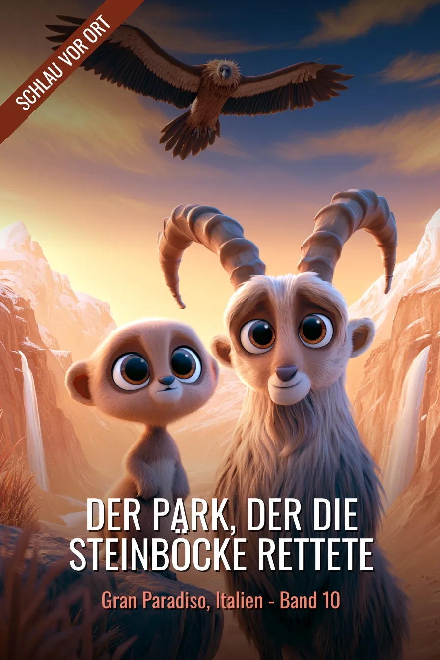 Buchcover: Der Park, der die Steinböcke rettete – Kinderbuch über Gran Paradiso