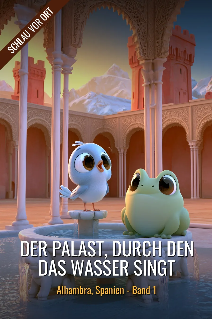 Buchcover: Der Palast, durch den das Wasser singt – Kinderbuch über Alhambra