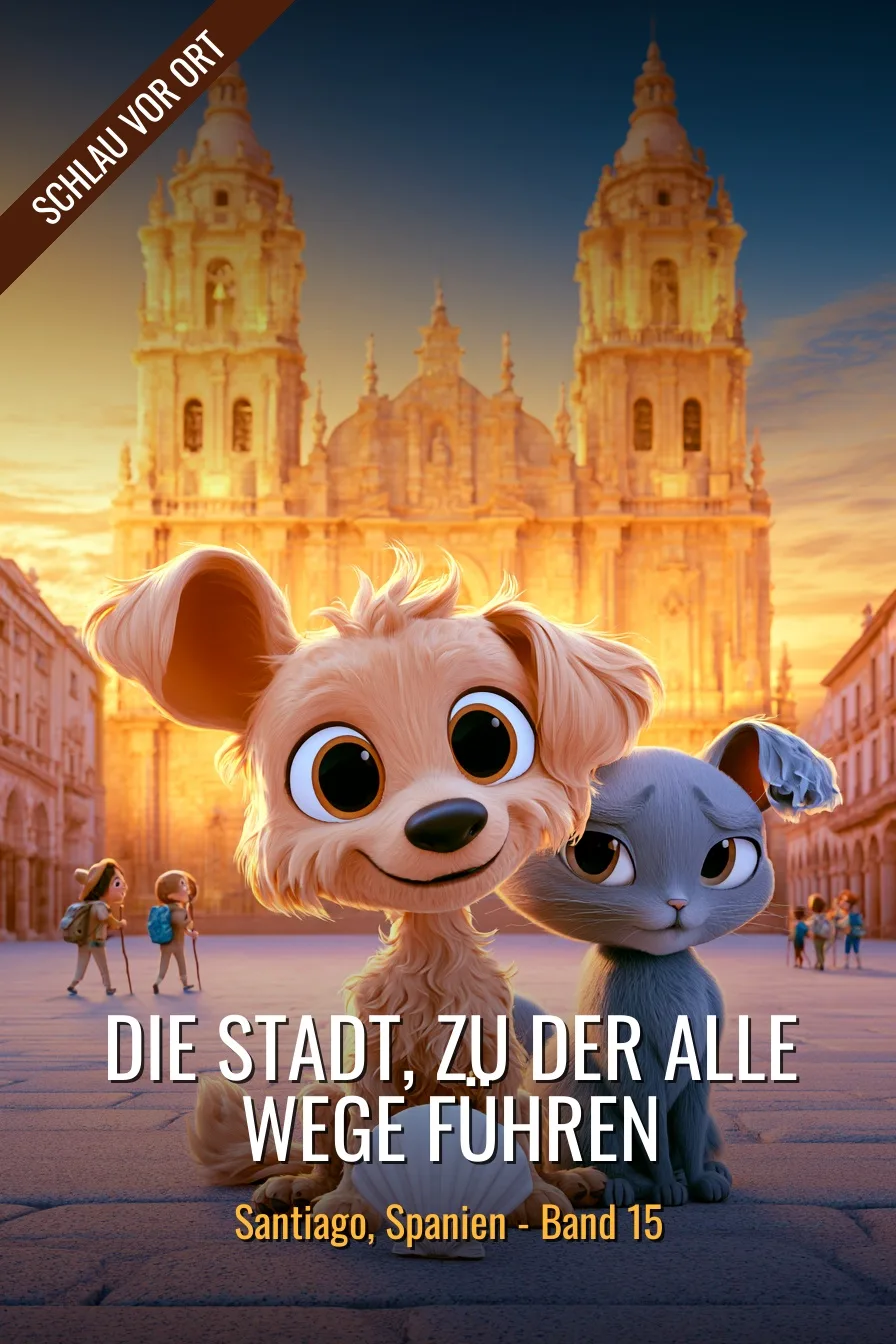 Buchcover: Die Stadt, zu der alle Wege führen – Kinderbuch über Santiago