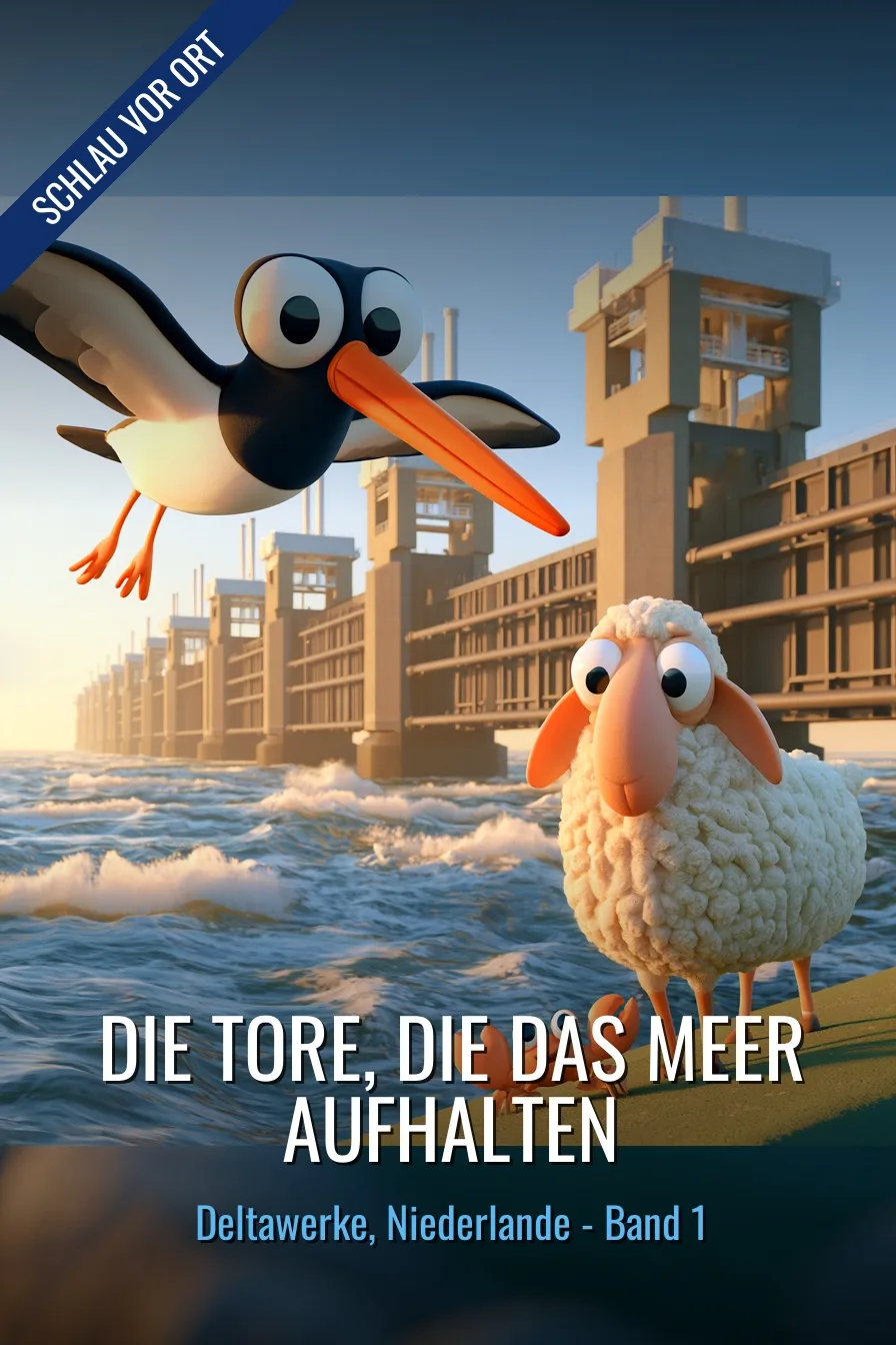 Buchcover: Die Tore, die das Meer aufhalten – Kinderbuch über Deltawerke