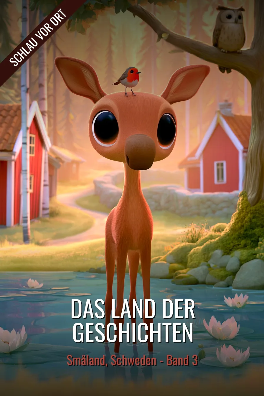 Buchcover: Das Land der Geschichten – Kinderbuch über Småland