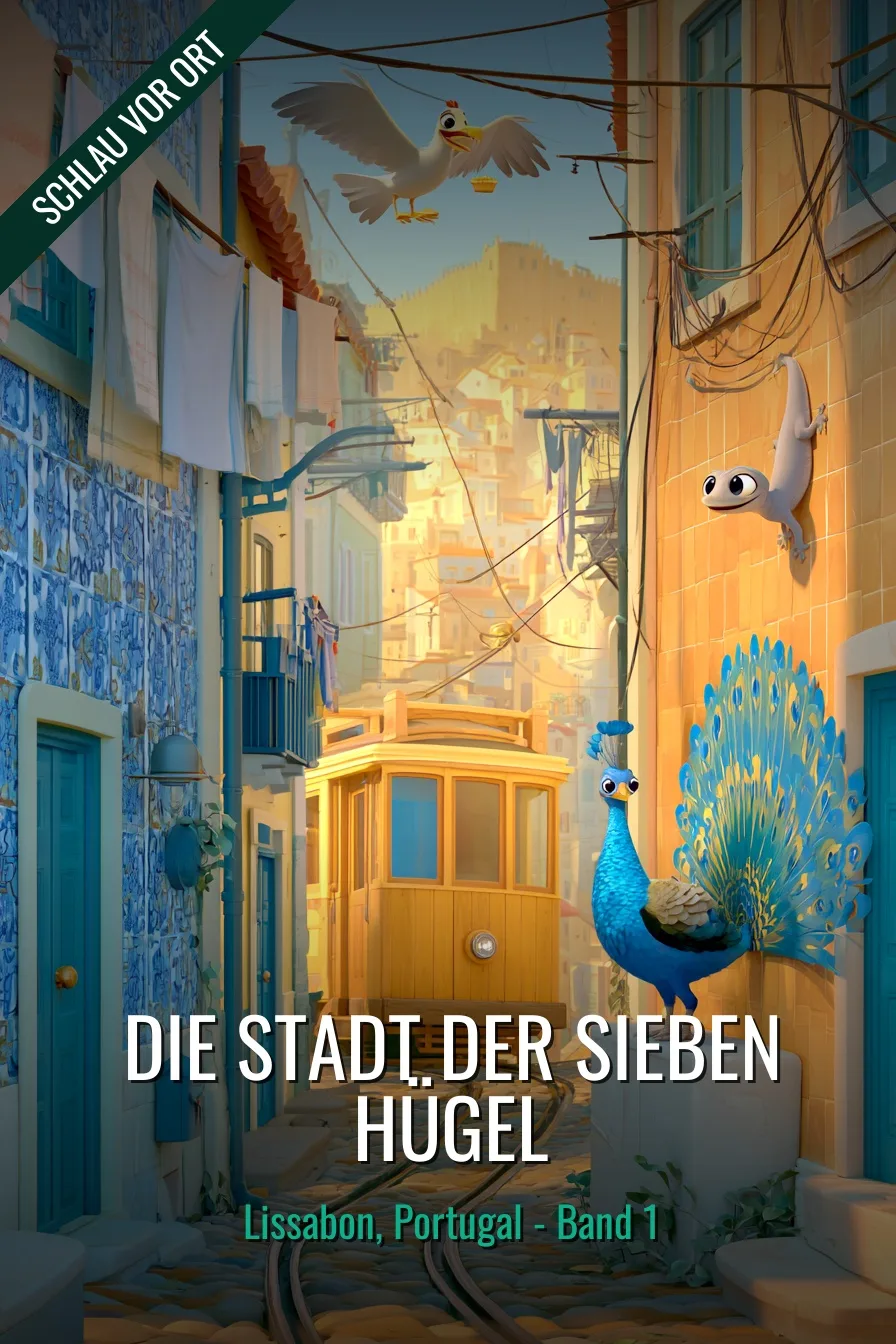 Buchcover: Die Stadt der sieben Hügel – Kinderbuch über Lissabon