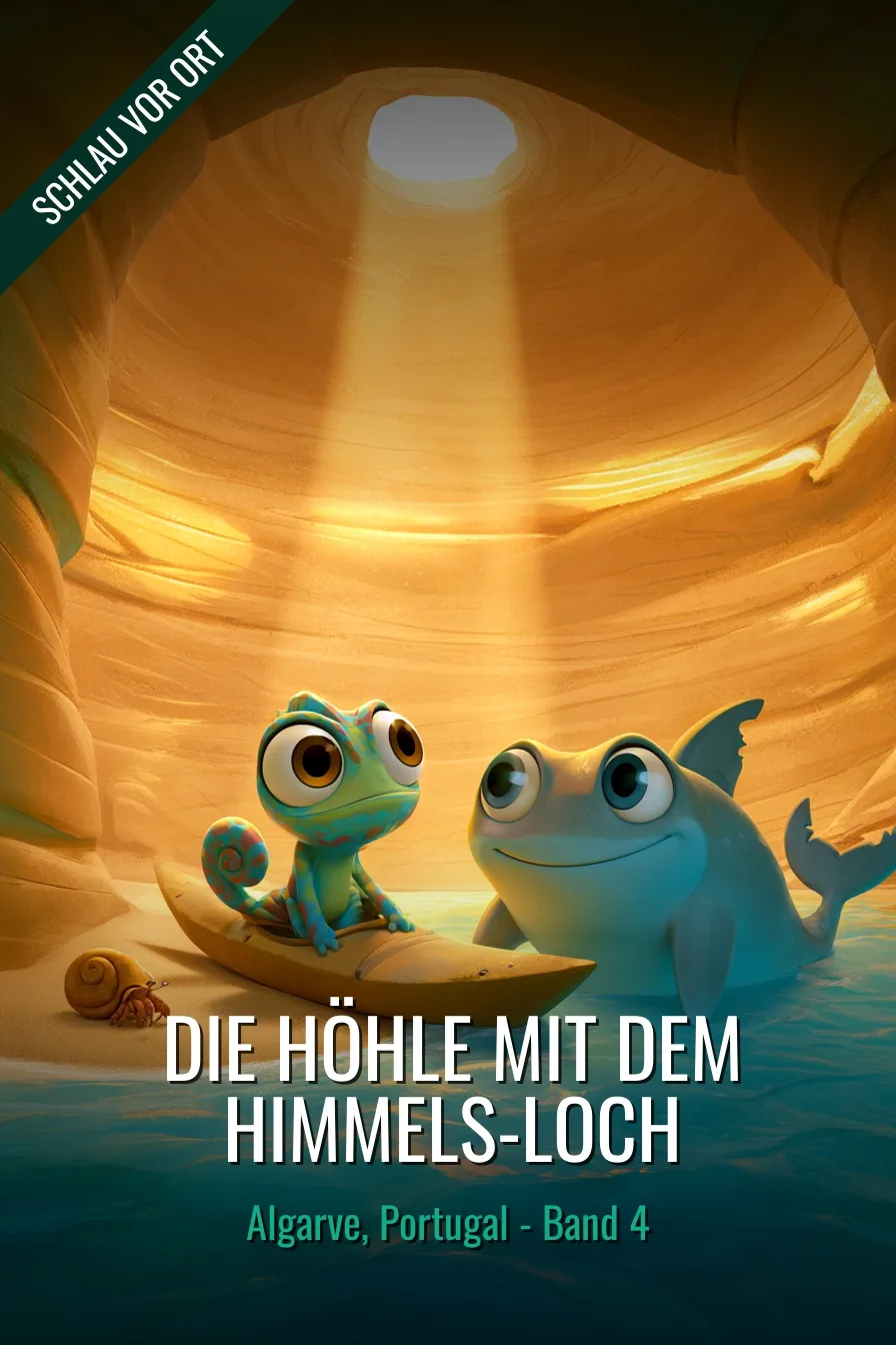Buchcover: Die Höhle mit dem Himmels-Loch – Kinderbuch über Algarve