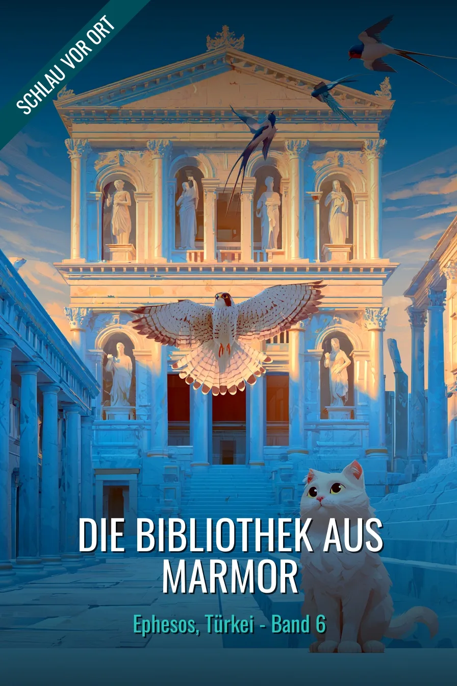 Buchcover: Die Bibliothek aus Marmor – Kinderbuch über Ephesos