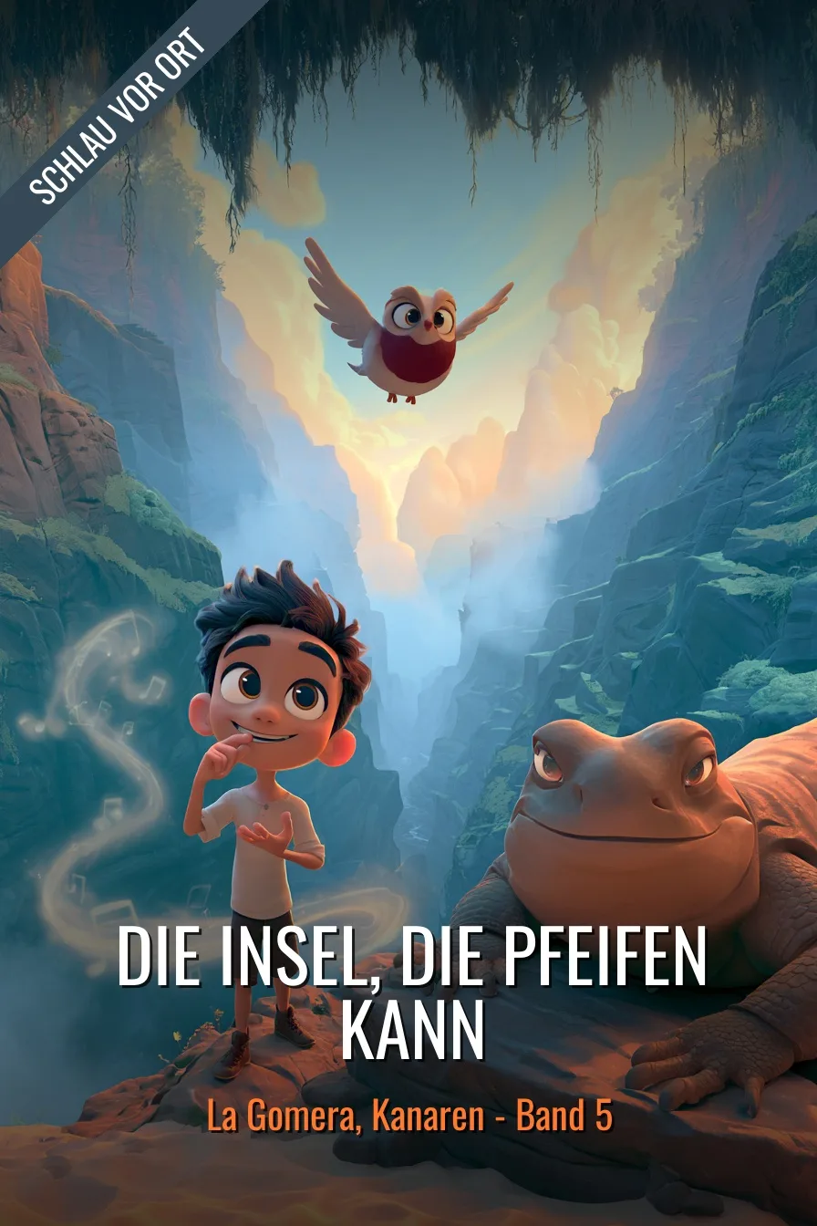 Buchcover: Die Insel, die pfeifen kann – Kinderbuch über La Gomera