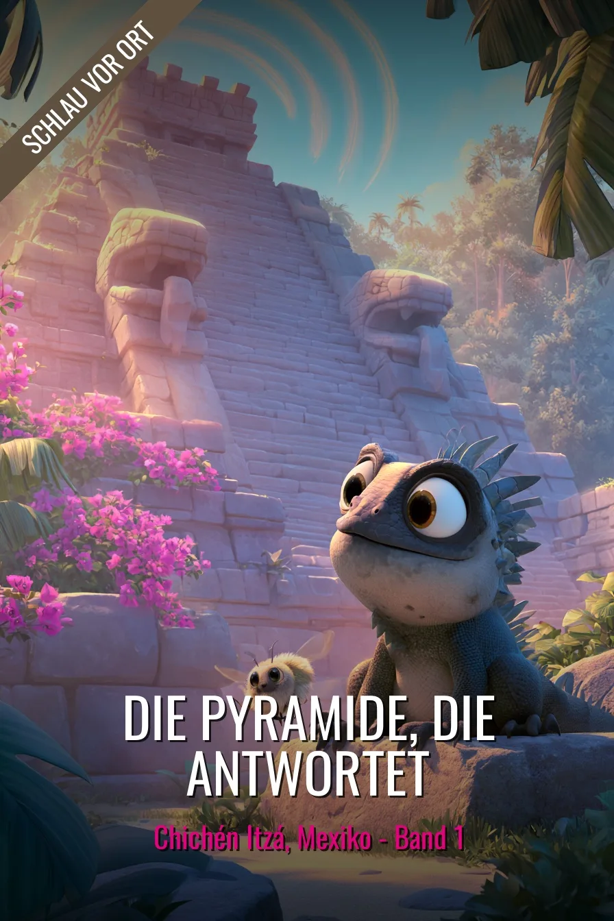 Buchcover: Die Pyramide, die antwortet – Kinderbuch über Chichén Itzá