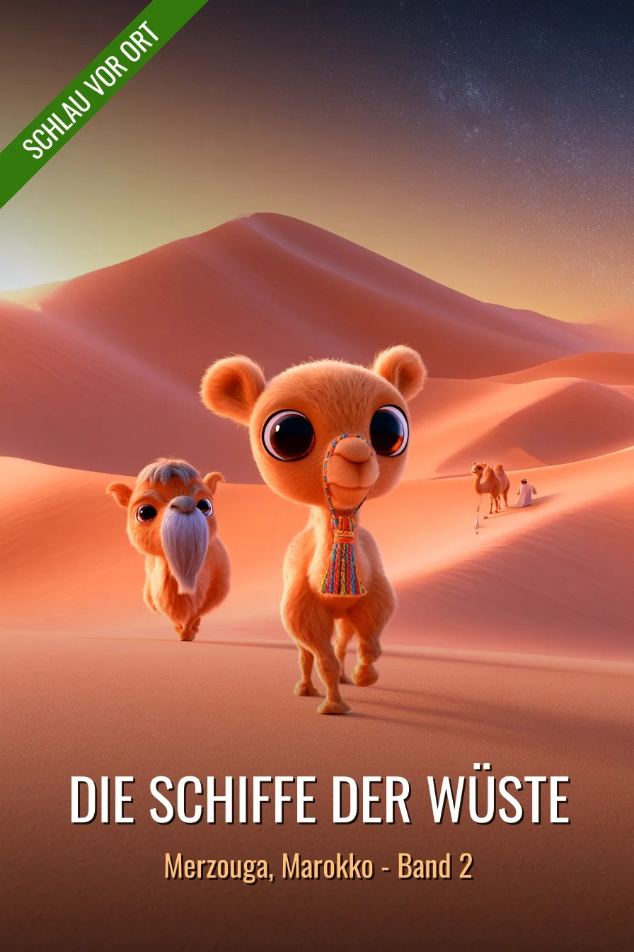 Buchcover: Die Schiffe der Wüste – Kinderbuch über Merzouga