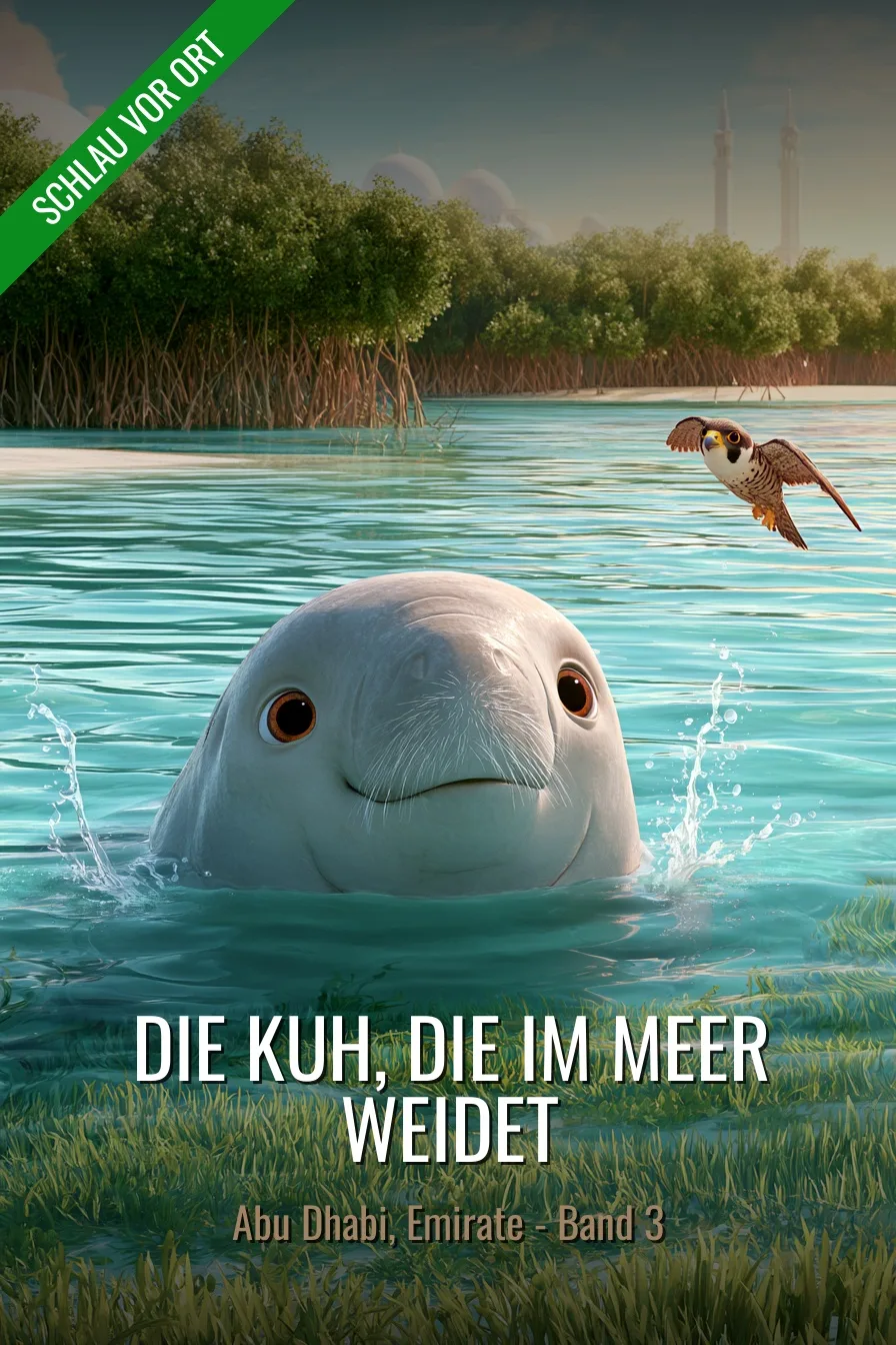 Buchcover: Die Kuh, die im Meer weidet – Kinderbuch über Abu Dhabi