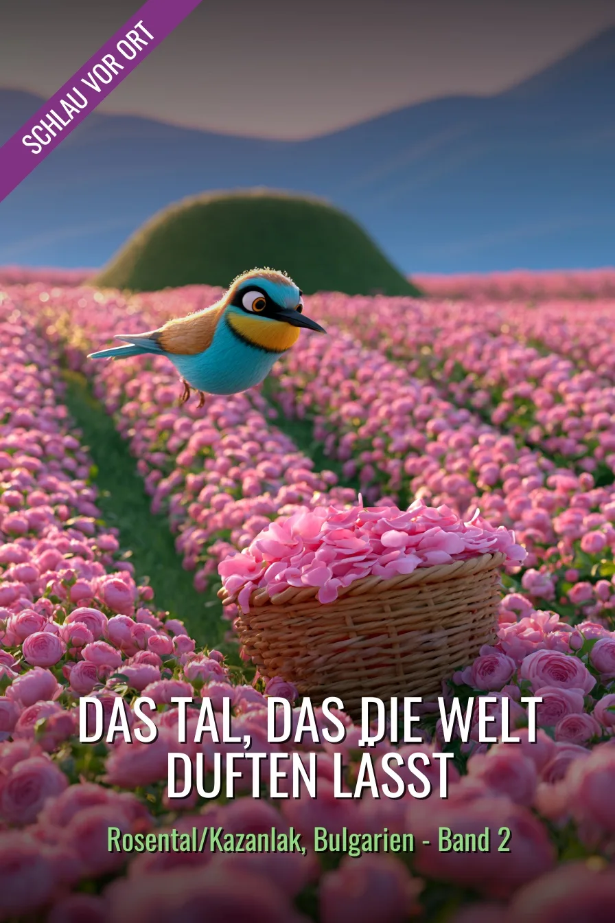 Buchcover: Das Tal, das die Welt duften lässt – Kinderbuch über Rosental und Kazanlak