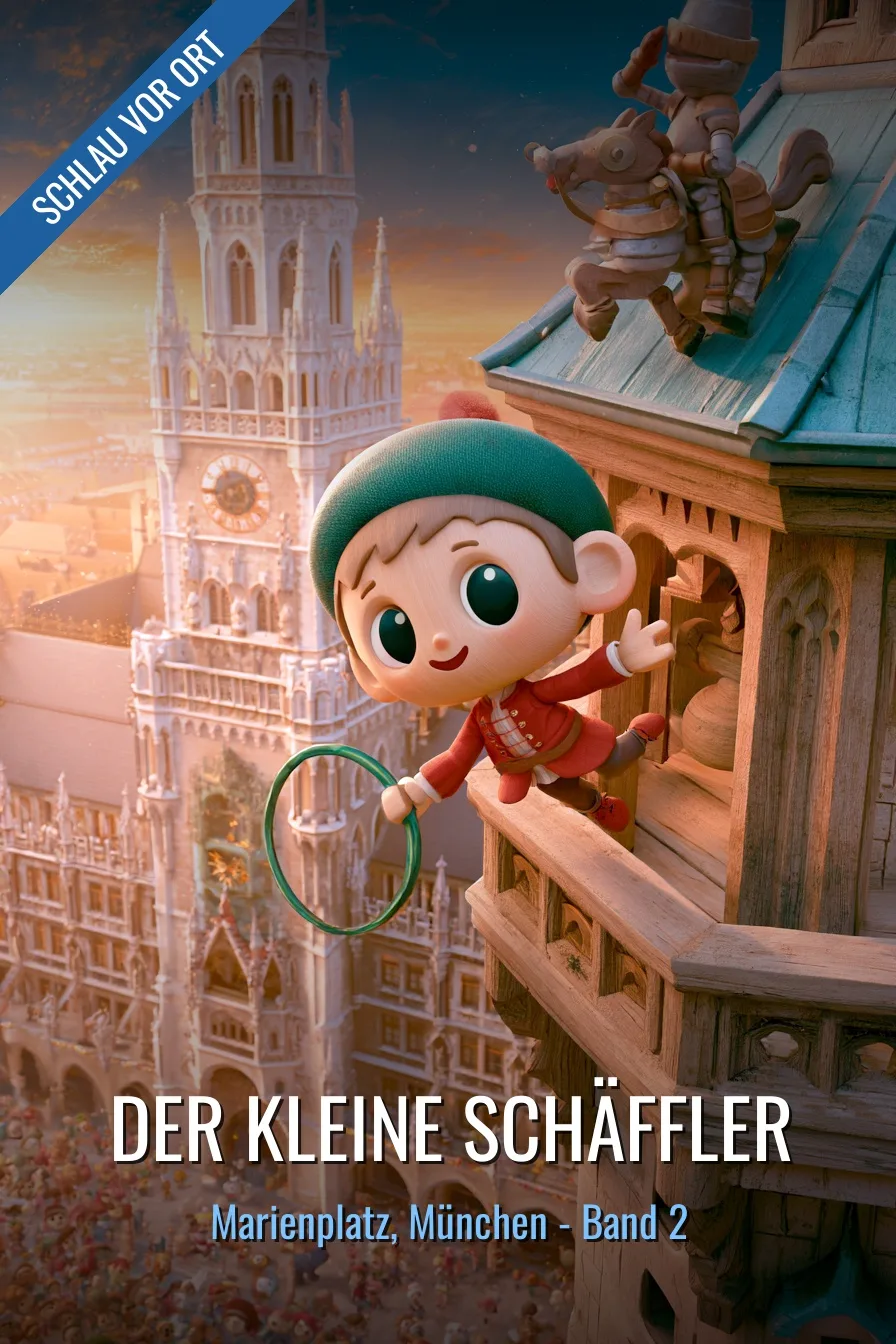 Buchcover: Der kleine Schäffler – Kinderbuch über Marienplatz