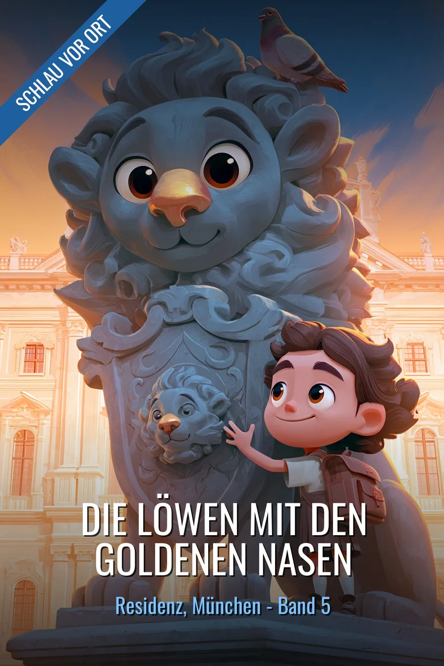 Buchcover: Die Löwen mit den goldenen Nasen – Kinderbuch über Residenz